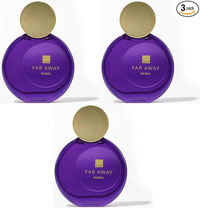 3 x Avon Far Away Rebel Perfume Pack of 3 50ml Perfume
