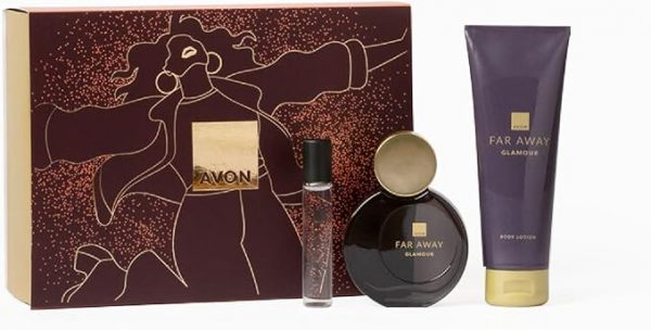 Avon Far Away Glamour Gift Set - Eau de Parfum 50ml, Body Lotion 125ml and Purse Spray 10ml