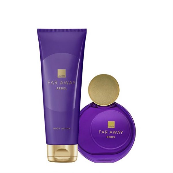 Avon Far Away Rebel Fragrance & Body Lotion Set